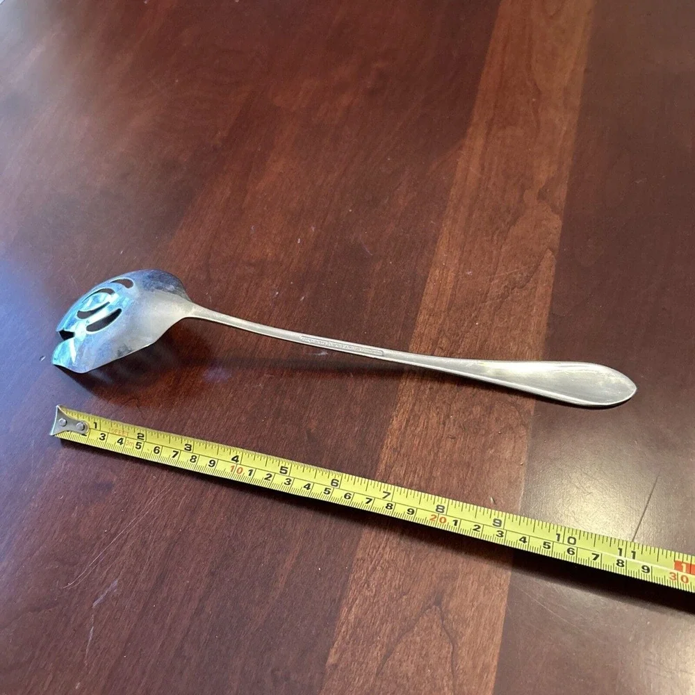 Temp-tations Serving Fork Spoon Spork Silver 11.5 Inch Floral Stainless Steel